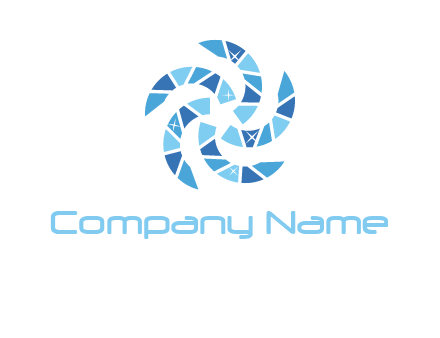 shiny gemstones swirl star logo