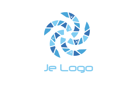 shiny gemstones swirl star logo