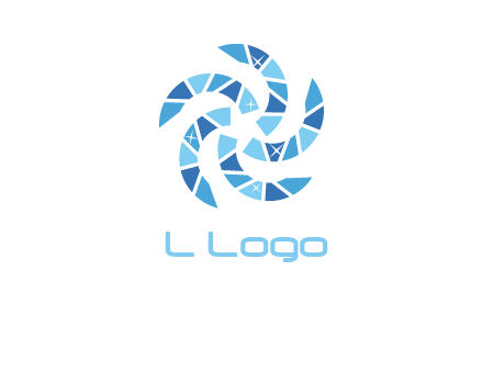 shiny gemstones swirl star logo