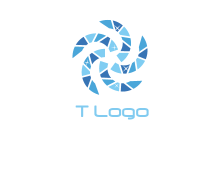 shiny gemstones swirl star logo