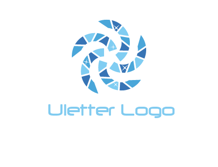 shiny gemstones swirl star logo