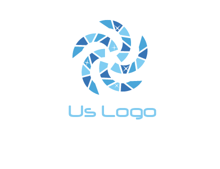 shiny gemstones swirl star logo