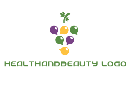 speech bubbles arranged like grapes logo