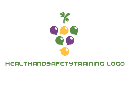 speech bubbles arranged like grapes logo