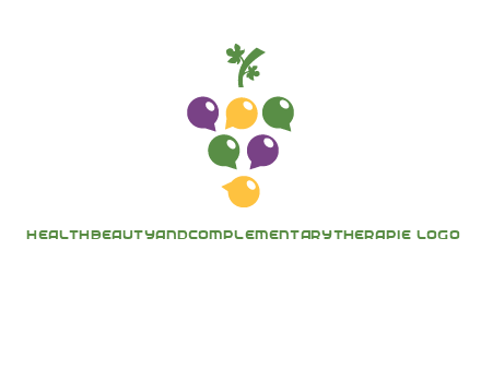 speech bubbles arranged like grapes logo