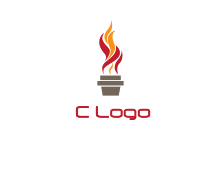 flaming torch logo