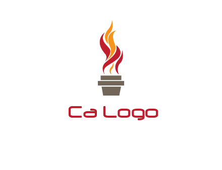 flaming torch logo