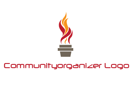 flaming torch logo