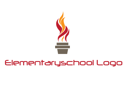 flaming torch logo