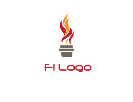 flaming torch logo