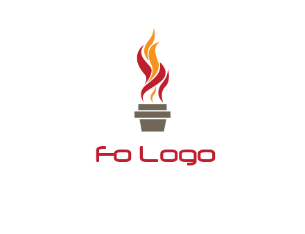 flaming torch logo