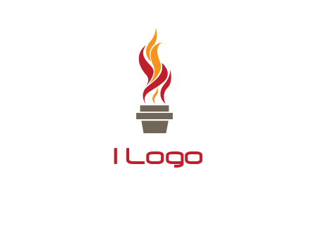 flaming torch logo