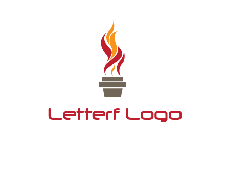 flaming torch logo