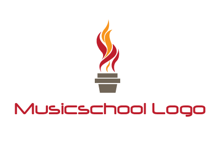 flaming torch logo