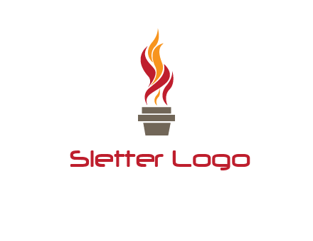 flaming torch logo