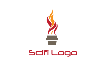 flaming torch logo