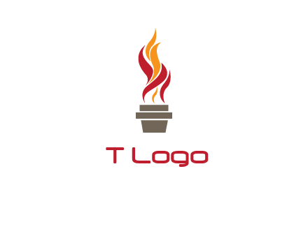 flaming torch logo