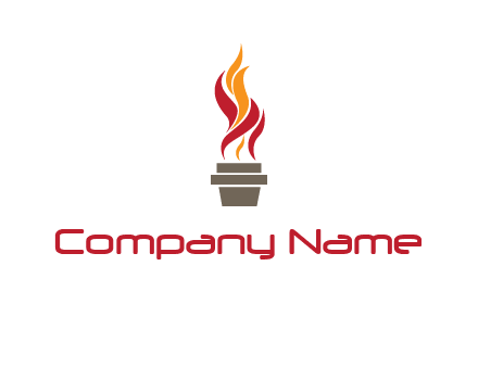 flaming torch logo