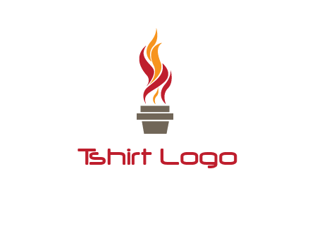 flaming torch logo