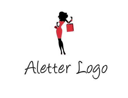 woman in red logo