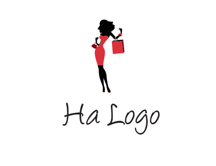 woman in red logo