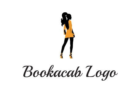 woman in yellow apparel logo