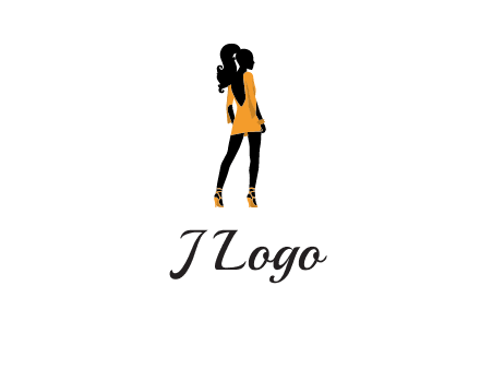 woman in yellow apparel logo