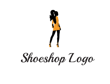 woman in yellow apparel logo