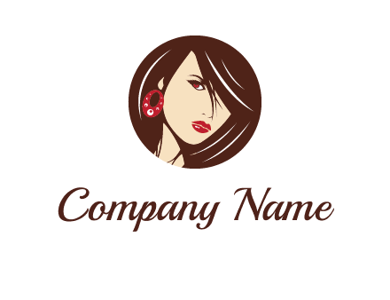 woman in round logo