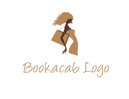 woman with handbag logo