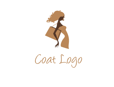 woman with handbag logo