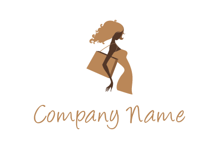 woman with handbag logo