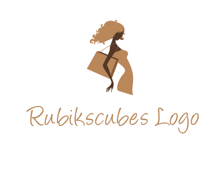 woman with handbag logo