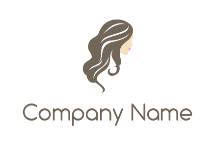 girl with wavy hair logo