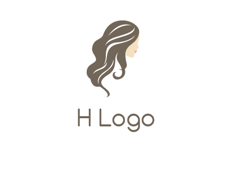 girl with wavy hair logo