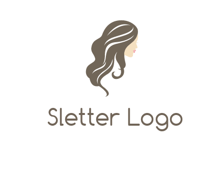 girl with wavy hair logo