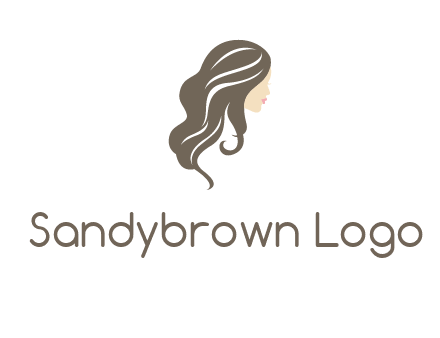 girl with wavy hair logo