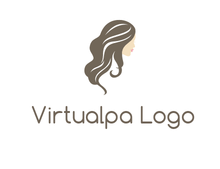 girl with wavy hair logo