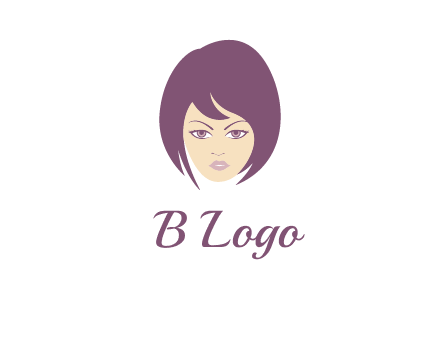 woman with bob cut hairstyle logo