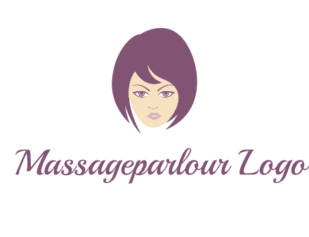 woman with bob cut hairstyle logo