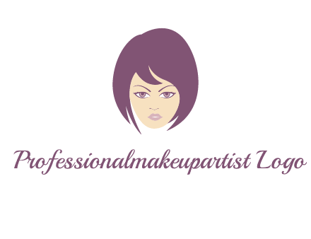 woman with bob cut hairstyle logo