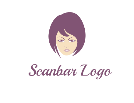 woman with bob cut hairstyle logo