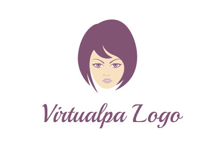 woman with bob cut hairstyle logo