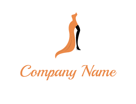 leg in slit dress logo