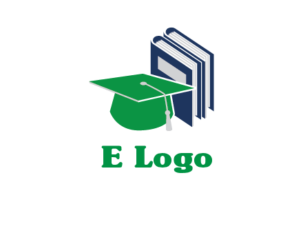 books with graduation cap logo