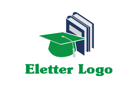 books with graduation cap logo