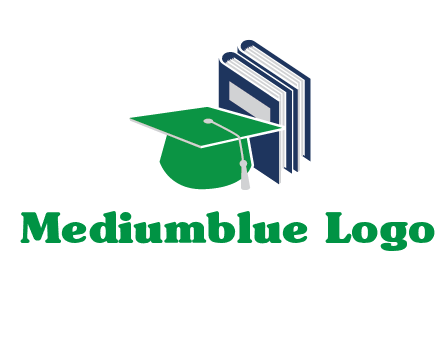 books with graduation cap logo