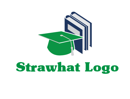 books with graduation cap logo