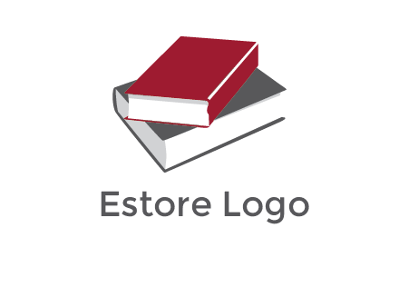 grey and red books logo