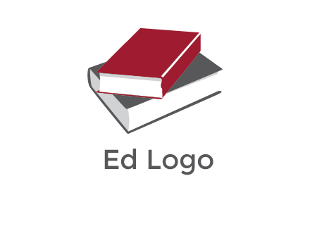 grey and red books logo